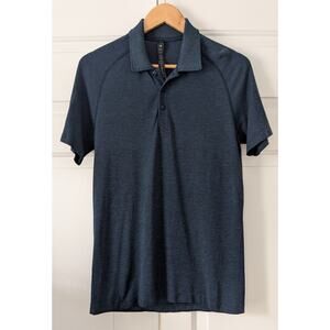 Lululemon Blue Metal Vent Tech Polo Shirt